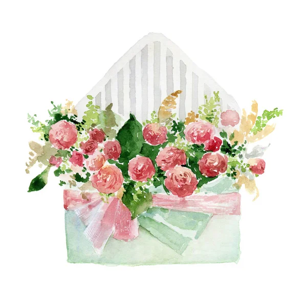 Gift envelope with flowers