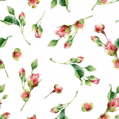 Gül desenli kusursuz çiçek deseni