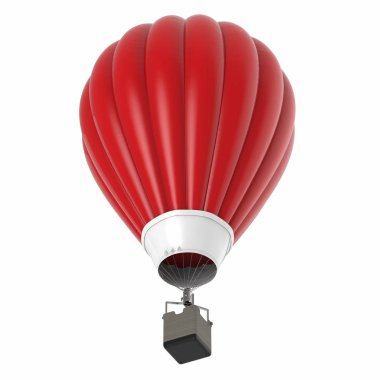 Sıcak hava balonu beyazda izole edildi