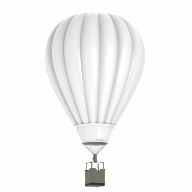 Sıcak hava balonu beyazda izole edildi