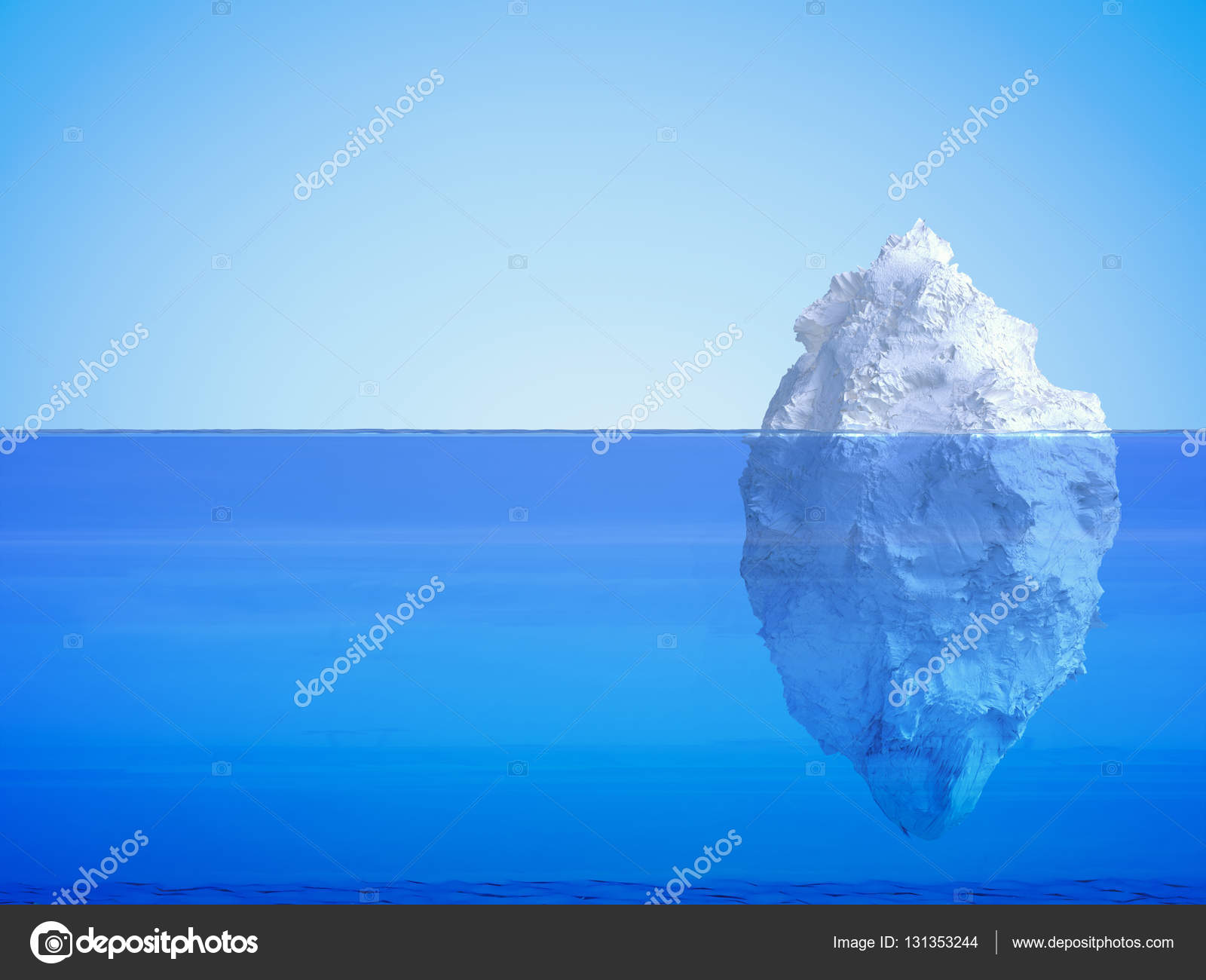 Iceberg floating side view — Stock Photo © phonlamai 131353244