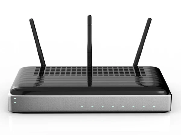 Black router on white background — Stock Photo, Image