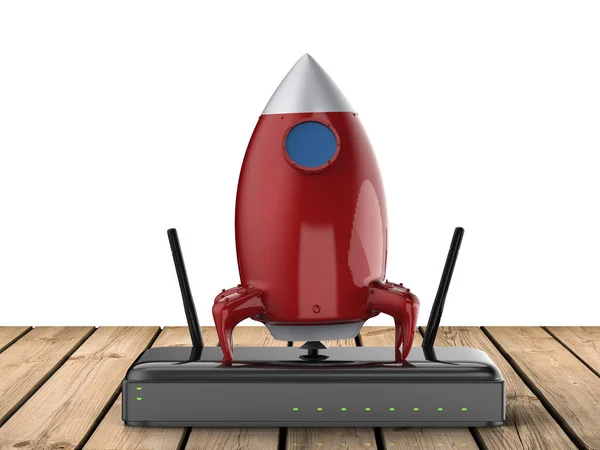 Hög hastighet router — Stockfoto