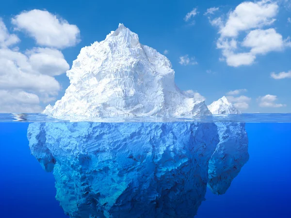 Iceberg floating side view — Stock Photo, Image