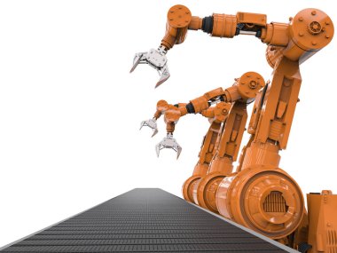 boş Konveyör bant ile robot savaş silahları