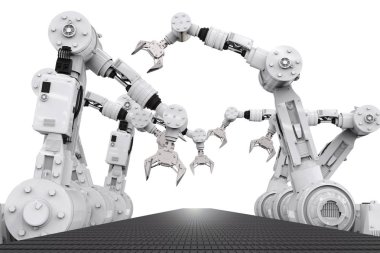 boş Konveyör bant ile robot savaş silahları