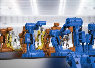 boş Konveyör bant ile robot savaş silahları