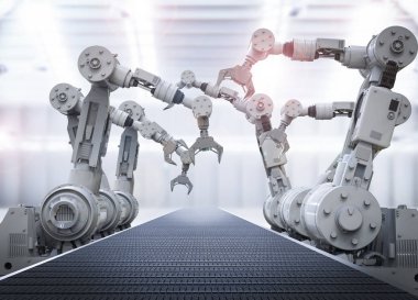 boş Konveyör bant ile robot savaş silahları