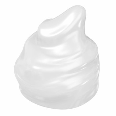 beyaz köpük üzerinde beyaz izole