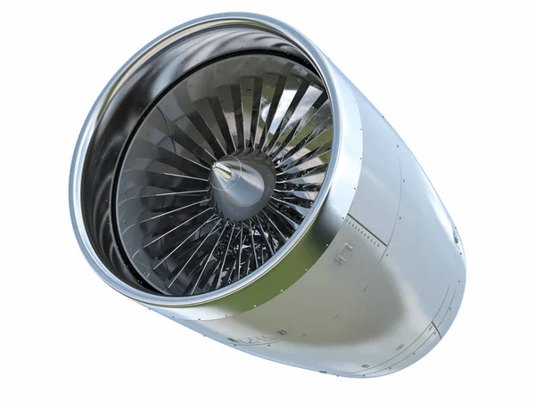 白い背景の上のジェット エンジン — ストック写真