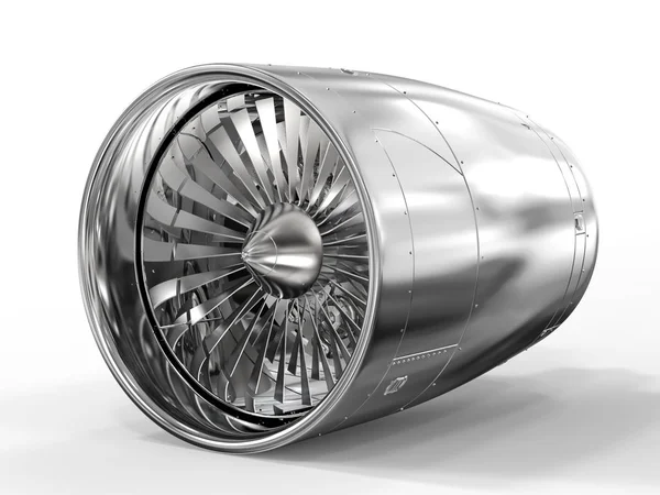 白い背景の上のジェット エンジン — ストック写真