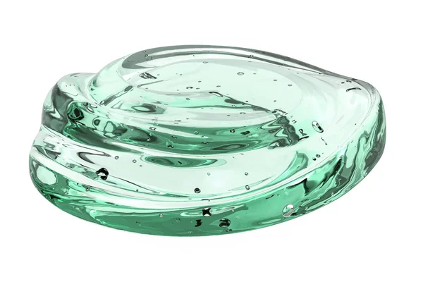 Зеленый косметический гель изолирован на белом — стоковое фото