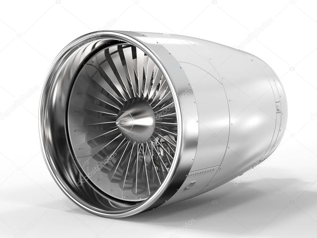 jet engine on white background