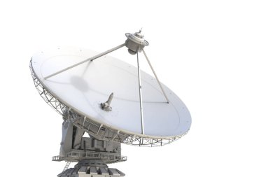 beyaz arkaplan üzerindeki uydu anten