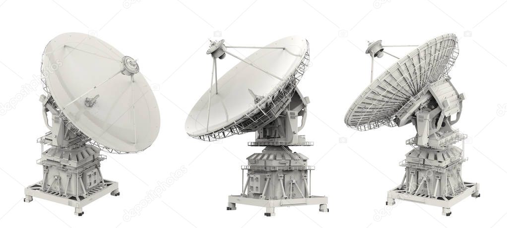 satellite dish isolated on white