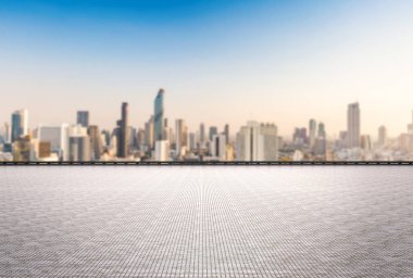 cityscape arka plan boş terasta