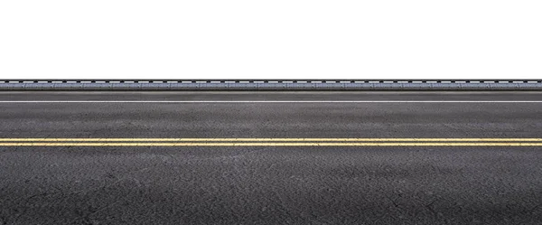 Strada asfaltata su sfondo bianco — Foto Stock