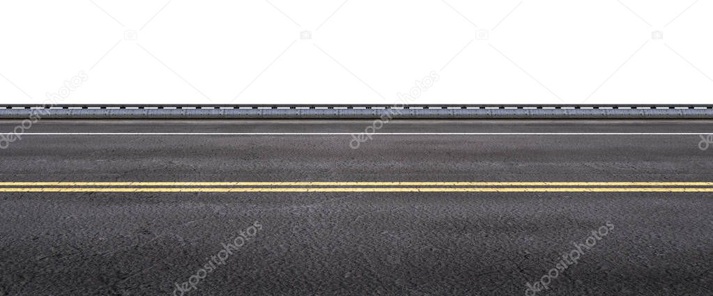 asphalt street on white background