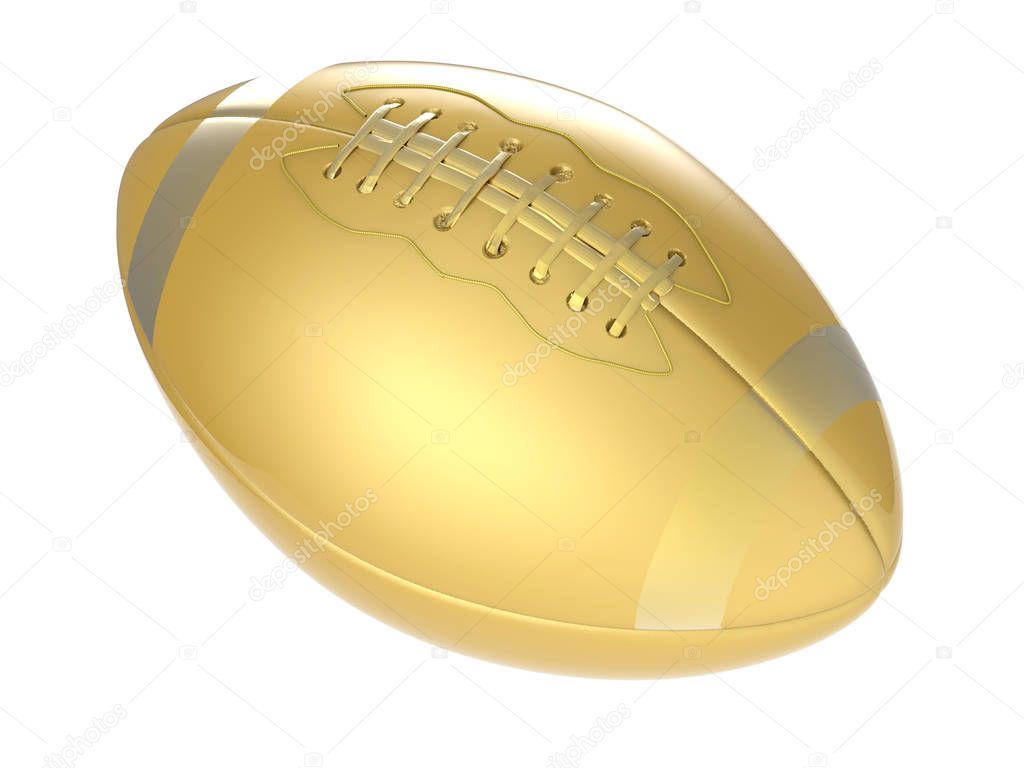 golden american football ball