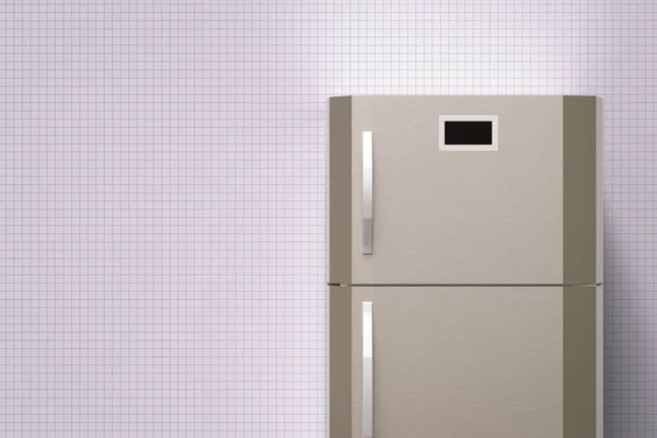 Grauer Kühlschrank mit Leerraum — Stockfoto