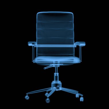 x ray ofis koltuğu siyah izole