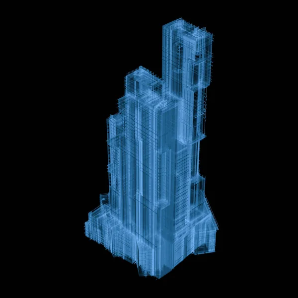 X 레이 건물에 고립 — 스톡 사진