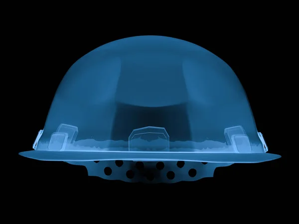 X 射线安全头盔上黑色孤立 — 图库照片