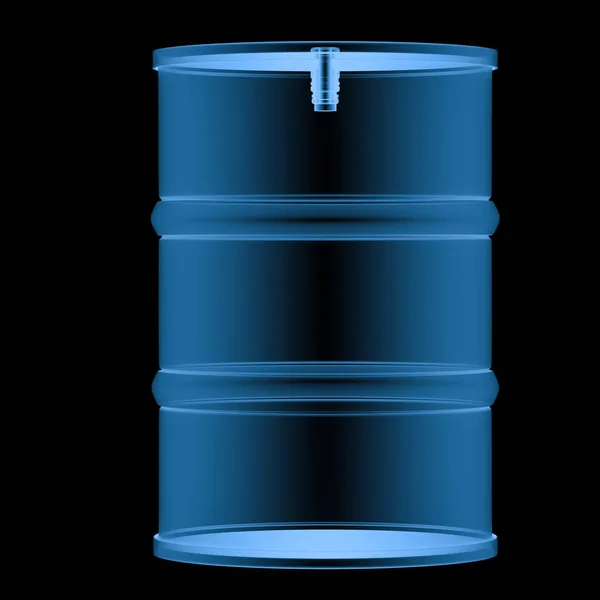 X ray barrel isolated on black — Stock Photo, Image