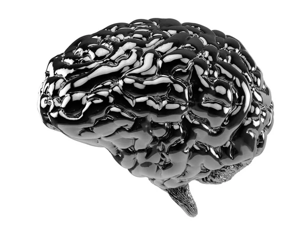 Schwarzes menschliches Gehirn — Stockfoto