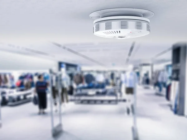 Smoke detector on ceiling — Stock Photo, Image