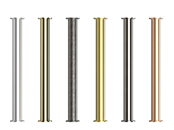 Tonos de tubos de metal con juntas — Foto de Stock