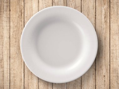 Üstten Görünüm boş tabak 