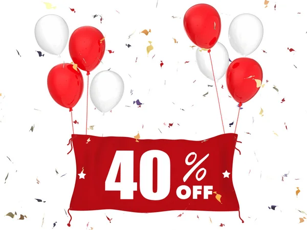 40% sale off banner — Stock Photo, Image