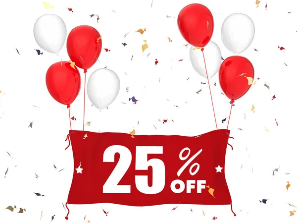 25% sale off banner — Stock Photo, Image