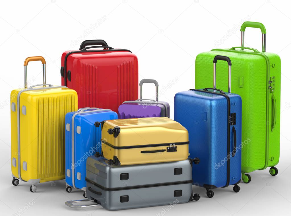 hard case colorful luggages