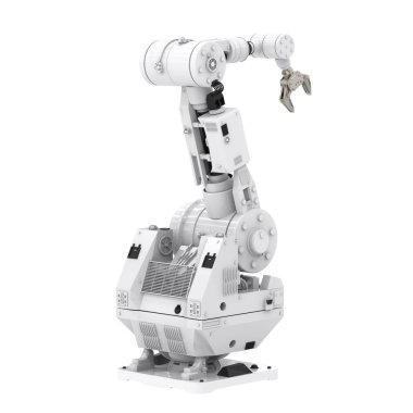 Beyaz robot kol