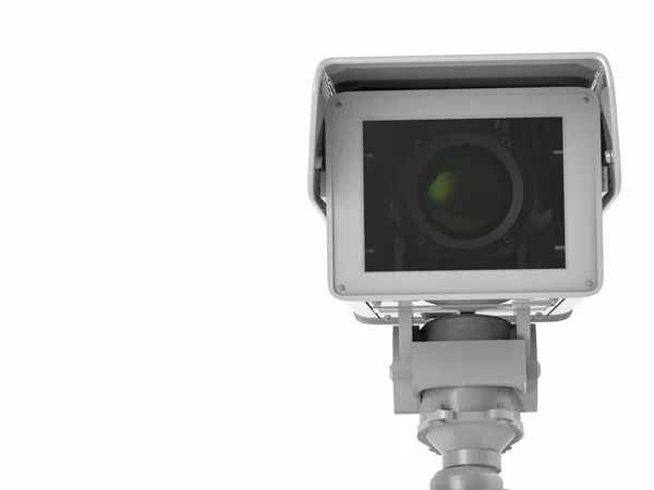 Beyaz cctv kamera veya beyaz izole güvenlik kamerası — Stok fotoğraf