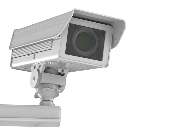 Cámara cctv blanca o cámara de seguridad aislada en blanco —  Fotos de Stock