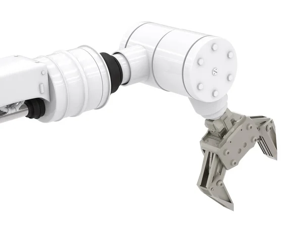 Braço robótico branco — Fotografia de Stock