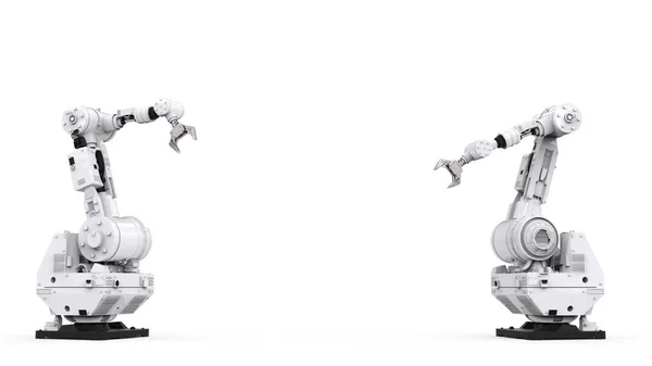 Lengan robot putih dengan ruang kosong — Stok Foto