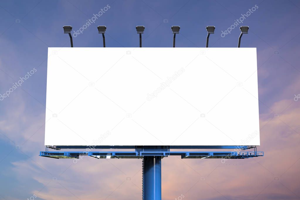 blank white billboard
