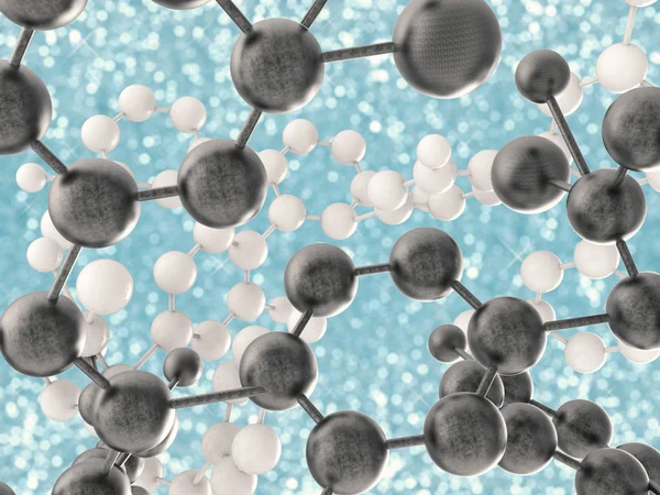 灰色の分子構造 — ストック写真