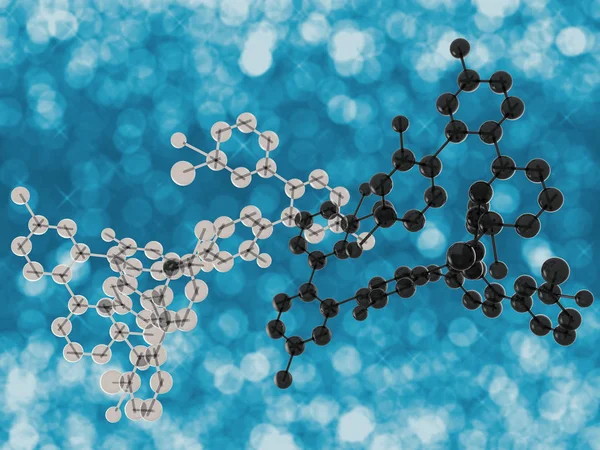 Структура сірої та чорної молекул — стокове фото