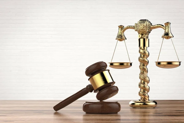 Concetto di legge con scala di diritto e giudice martelletto — Foto Stock