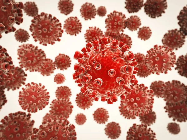 Piros vírus sejtek — Stock Fotó