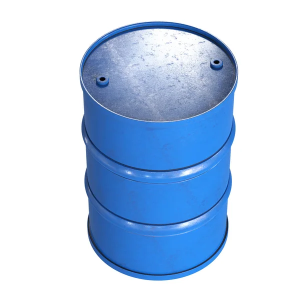 Blue barrel isolated on white — Stock Photo, Image