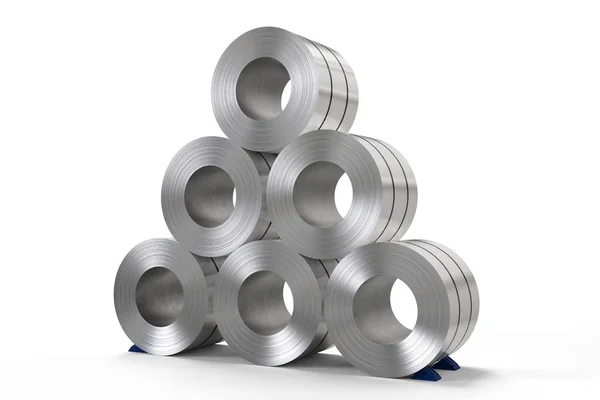 Roll of steel sheet in factory — Stock Photo, Image