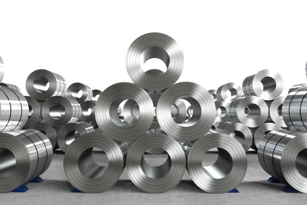 Roll of steel sheet in factory — Stock Photo, Image