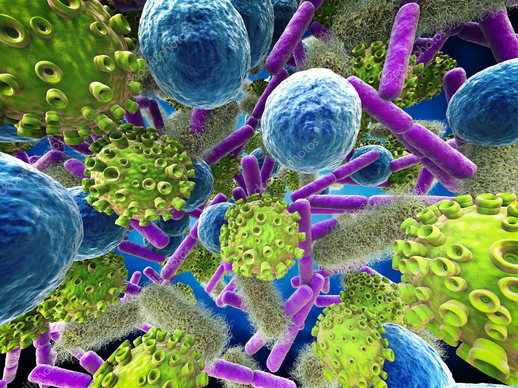 Imágenes celulas de las bacterias varias células de las