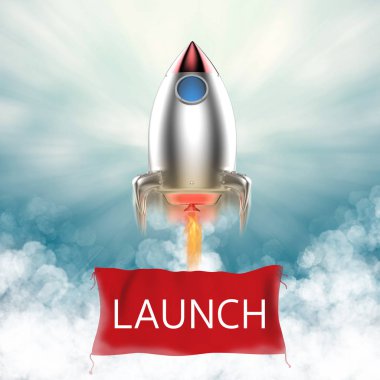 Uzay Mekiği fırlatma afiş